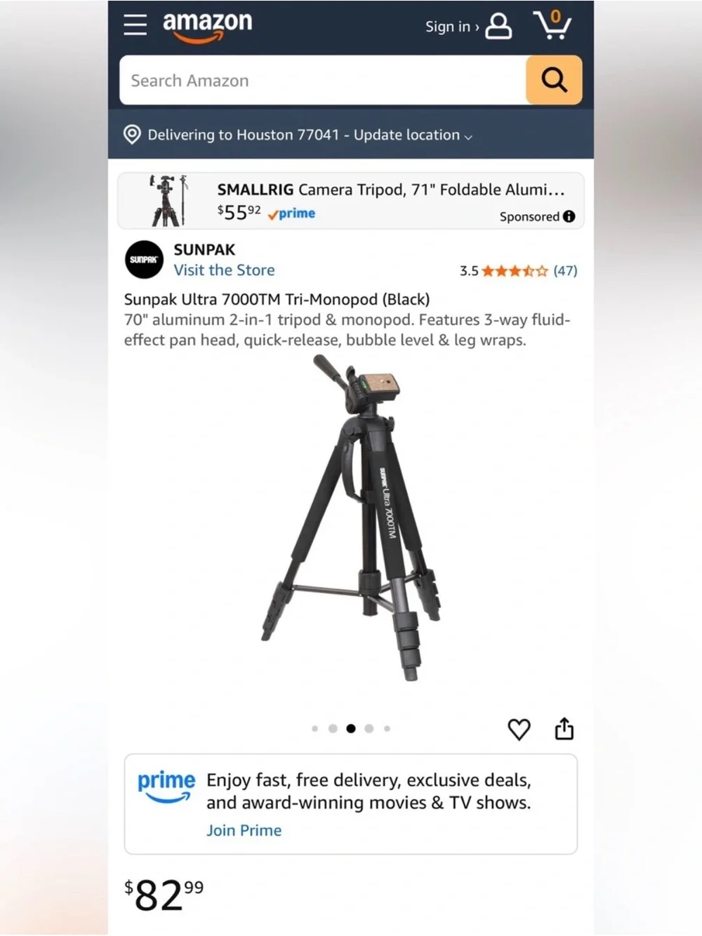 2pcs Black Camera Bag with Black Tripod Kit
